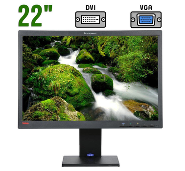 Монитор Lenovo ThinkVision L2250pwD / 22" (1680x1050) TN / DVI, VGA / VESA 100x100 б/у