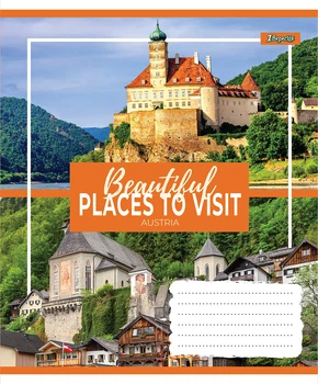 Набор школьных тетрадей А5/96 лін. 1В Small towns (5 штук микс)