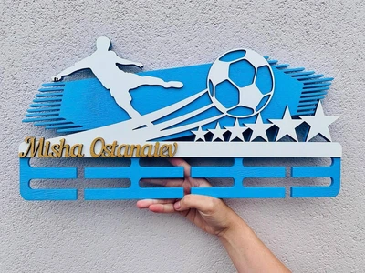 Медальница футбол, полка для медалей Diy_UA Misha