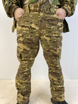 Штани тактичні військові зимові ЗСУ, фліс+синтепон, мультикам, розмір 46-48