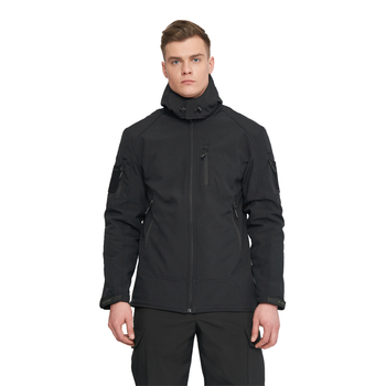 Куртка чоловіча тактична для військових та армії Combat SoftShell Чорна розмір S