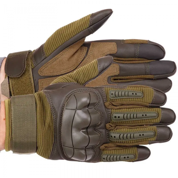 Тактические зимние перчатки штурмовые с защитой Цвет Койот Размер L