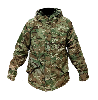 Куртка зимова утеплена тактична камуфляж (ріп-стоп) колір мультикам розмір 4XL