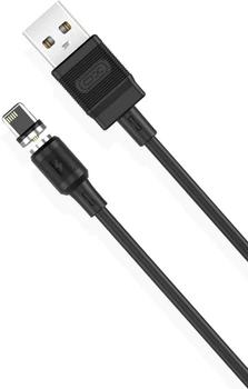 Кабель XO NB187 2.1А PVC Magnetic Suction Cablefor Lightning 1 м Black (6920680879632)