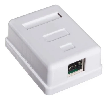 Розетка один порт екранована RJ45 STP біла 5E Hypernet MB-STP1