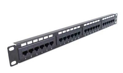 Патч-панель Hypernet 19" 1U 24 порти кат.6 UTP (PP-KUTP6-24-NM)