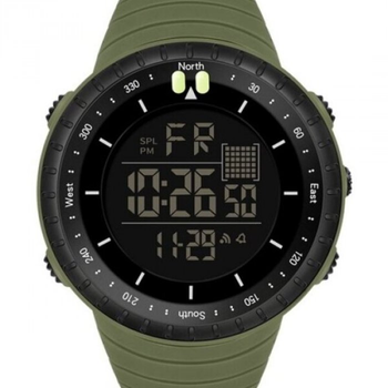Часы мужские Sanda Bike Green + будильник и секундомер