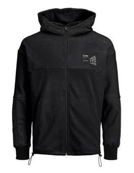 Куртка Jack & Jones JCOEXPED SWEAT ZIP HOOD S Черный 12216296-Black-Fit:RELAXED