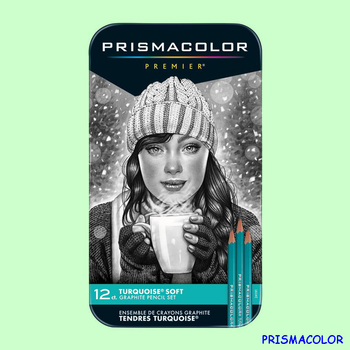Графитные карандаши Prismacolor Turquoise 9B-H - 12 штук