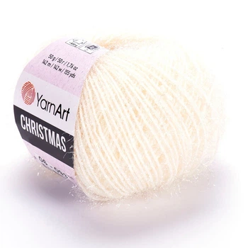 Нитки YarnArt Christmas (ЯрнАрт Кристмас) № 06 пряжа молочный фантазийная травка