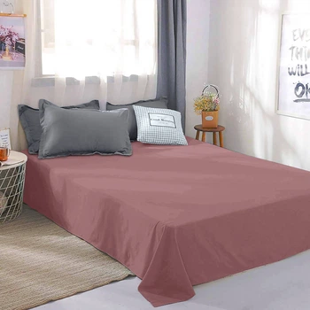 Простынь Zastelli 17-1608 Plum Сливовый Двуспальная 180х210 см бязь 2 шт (2555000000447)