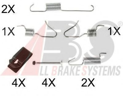 Комплект монтажный барабанных тормозов зад RAV 4/QASHQAI 06- 170х32 A.B.S. (0898Q)