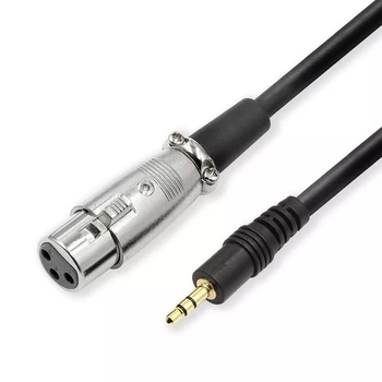 Микрофонный кабель Manchez S7 XLR мама - Jack 3.5 мм 2.5 метра черный