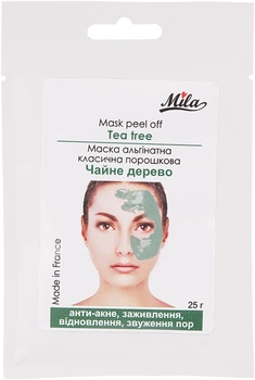 Маска альгінатна класична порошкова "Чайне дерево" — Mila Mask Peel Tea Tree 25g (358171-87067)
