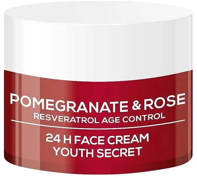 Крем для лица "Секрет омоложения. Гранат и Роза" - BioFresh Via Natural Pomergranate & Rose 24H Face Cream Youth Secret 100ml (1139759-104406)