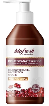 Бальзам-кондиционер для волос "Гранат и роза" - BioFresh Via Natural Pomergranate & Rose Hair Conditioner Protection & Care 250ml (1139804-104407)