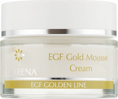 Пептидный крем-мусс с коллоидным золотом и BIO-плацентой - Clarena EGF Golden Line EGF Gold Mousse Cream 50ml (375669-15087)