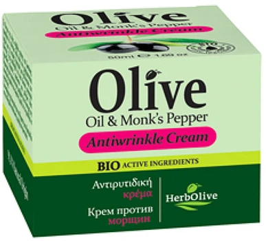 Крем для лица против морщин с маслом ши и миндаля - Madis HerbOlive Face Antiwrinkle Cream 50ml (1134230-87386)