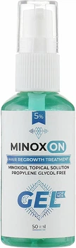 Гель для росту волосся 5% - Minoxon Hair Regrowth Treatment Minoxidil Topical Solution Propylene Glycol Free 5% 50ml
