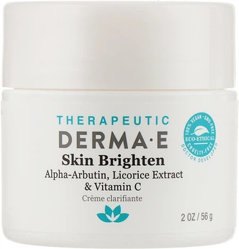 Освітлювальний крем для обличчя з цинком - Derma E Therapeutic Topicals Skin Lighten Cream 56g (864528-87100)