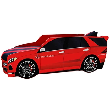 Кровать машина Premium Р006 Mercedes Viorina-Deko с матрасом и подушкой 80х180 см Красный (с подъемным механизмом)