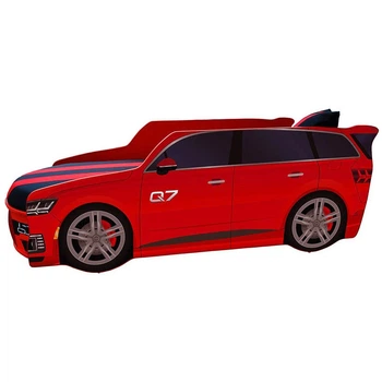 Ліжко машина Premium Р003 Audi Q7 Viorina-Deko з матрацом та подушкою 80х180 см Червоний (без підйомного механізму)