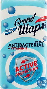 Мыло туалетное "Антибактериальное + Витамин E" - Grand Шарм Antibacterial + Vitamin E 5x70g (1055006-66356)