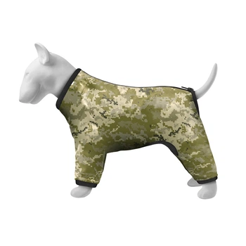 Куртка-ветровка для собак рисунок "Милитари" Waudog L55 (zoo0005182)