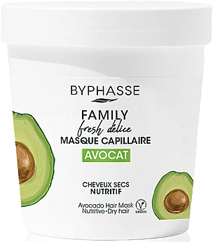 Маска для сухих волос с авокадо - Byphasse Family Fresh Delice Mask 250ml (1143460-175141)