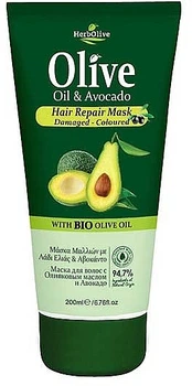 Маска для волос с маслом оливы и авокадо - Madis HerbOlive Olive Oil & Avocado Hair Repair Mask 200ml (1135813-174039)