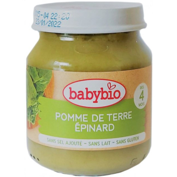 Детское пюре BabyBio из картофеля и шпината с 4 месяцев 130 г (51045)