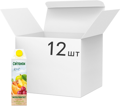 Упаковка нектару Світанок Мультифрукт 0.95 л х 12 шт (4820209563849)