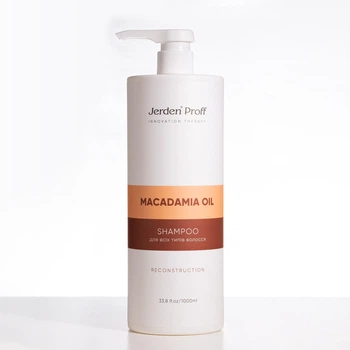 Восстанавливающий шампунь для волос JERDEN PROFF SHAMPOO Macadamia Oil с маслом ореха макадамии 1000мл