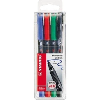 Набір перманентних маркерів Stabilo OHPen M 1 мм 4 шт