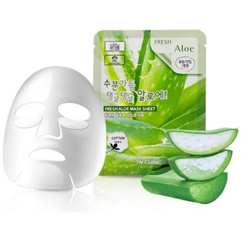 Зволожуюча маска для обличчя з екстрактом алое 3w Clinic Fresh Aloe Mask Sheet 1 шт (8809689370075)