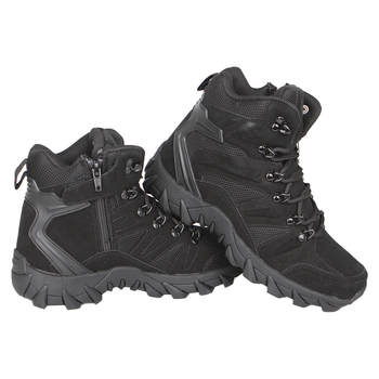 Ботинки тактические Lesko GZ702 р.42 Black мужские демисезонные на шнурках и молнии