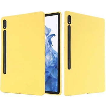 Защитный чехол Deexe Silicone Shell для Samsung Galaxy Tab S8 Ultra (T900/906) - Yellow