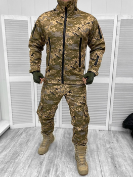 Тактическая теплая зимняя военная форма комплект Aventador ( Куртка + Штаны ), Камуфляж: Пиксель, Размер: S