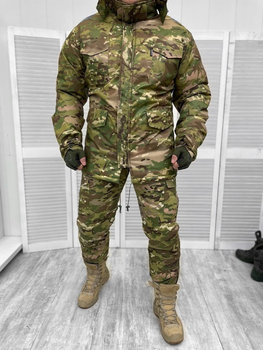 Тактическая теплая зимняя военная форма комплект Attac ( Бушлат + Штаны ), Камуфляж: Мультикам, Размер: M