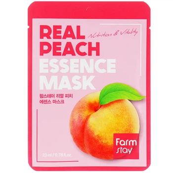 Питательная маска для лица с экстрактом персика Farmstay Real Peach Essence Mask 23 мл (8809636280303)