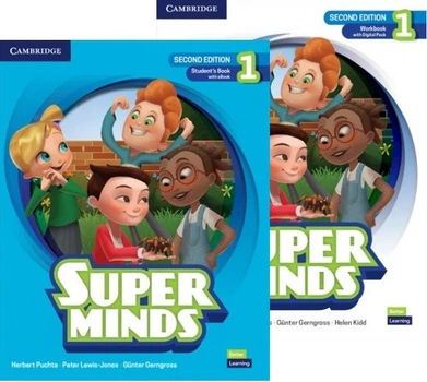 Комплект з англійської мови Super Minds Second Edition 1 Student's Book + Workbook (Підручник + зошит) нове видання