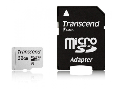Карта пам'яті Transcend 32 GB microSDHC UHS-I 300S + SD Adapter (TS32GUSD300S-A)