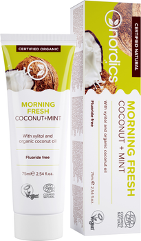 Натуральная зубная паста Nordics Morning fresh для свежести утра 75 мл (3800500324197)
