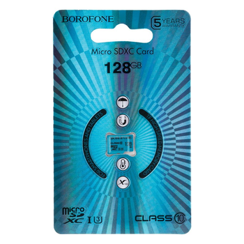 Карта Памяти Borofone MicroSDXC 128gb 10 Class, Blue