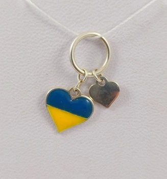 Срібна підвіска "Серце України" 656