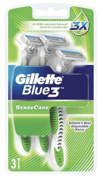 Станок одноразовий Gillette Blue 3 SenseCare, 3 шт