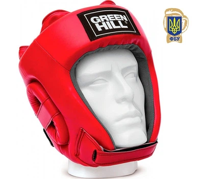 ШОЛОМ "UBF" ліцензований ФЕДЕРАЦІЄЮ БОКСУ УКРАЇНИ GREEN HILL червоний