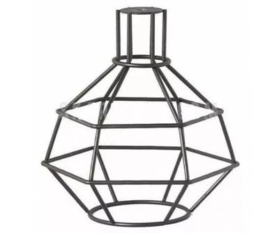 Клетка абажур из стальных прутов Mola Black