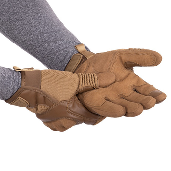 Перчатки тактические с закрытыми пальцами Zelart Military Rangers 9877 размер M Khaki