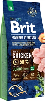 Сухий корм для цуценят та молодих собак гігантських порід Brit Premium Junior XL зі смаком курки 15 кг (8595602526505)